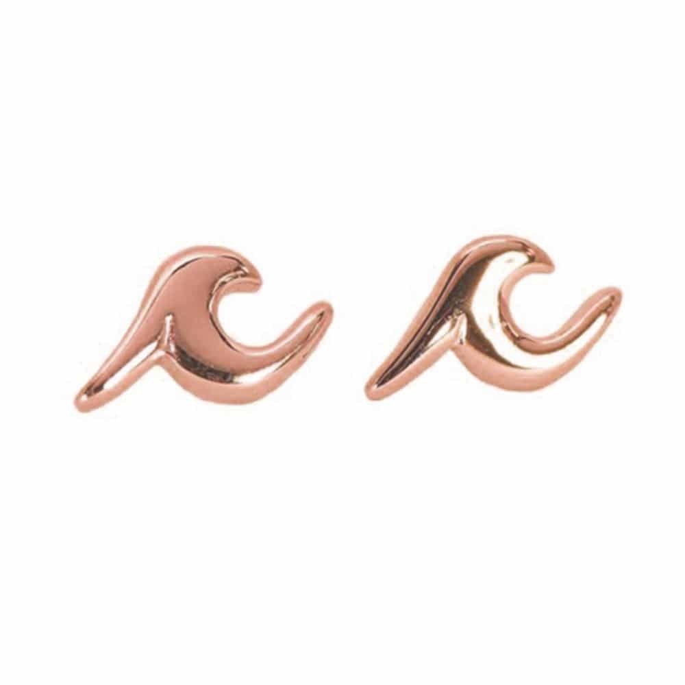 Rose Gold Wave Earrings